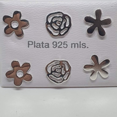 Pack pendientes plata 12278