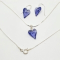 Silver Set 925 with AUSTRIAN CRYSTAL Tanzanite color