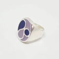 Anell oval de plata 44137